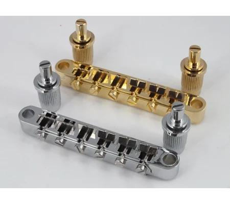TUNE-O-MATIC Bridge in Chrome or Gold for Gibson Style Guitars