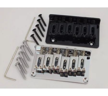 HARD TAIL BRIDGE in Chrome or Black for Strat Tele Electric Guitar