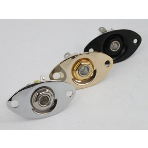 OVAL Jack Plate & Socket for Electric Guitars in 3 colours