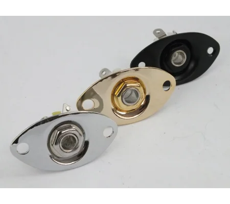 OVAL Jack Plate & Socket for Electric Guitars in 3 colours