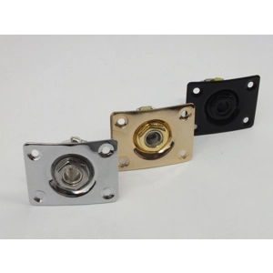 Rectangular Jack Socket, Plate & Screws to fit LP Style Guitars