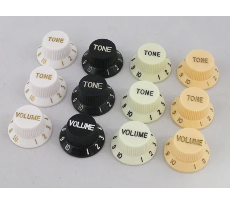 VOLUME & TONE KNOBS in 4 colours for Stratocaster guitar
