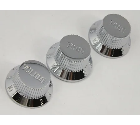 Chrome Volume & Tone Knobs 5.9mm Shaft Pots for Stratocaster