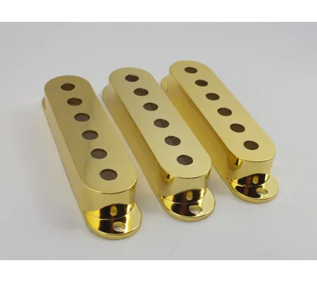 GOLD Single Coil Pick Up Covers 52mm or 50mm spacing for Stratocaster
