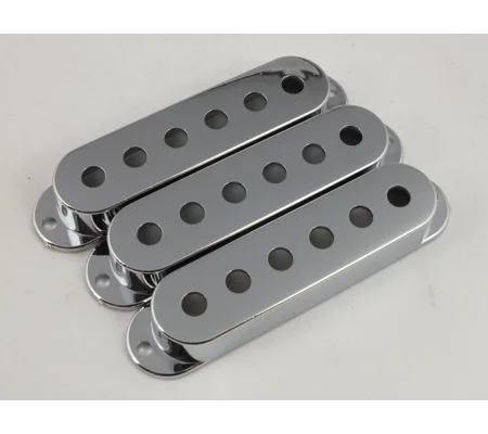 CHROME Pickup Covers 52mm or 50mm spacing for Stratocaster