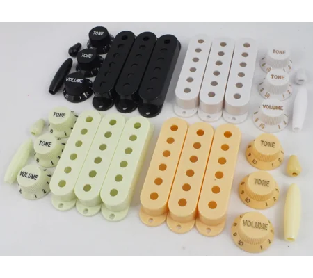 Pickup Covers Knobs & Tips Set 4 Colours 52 or 50mm for Stratocaster
