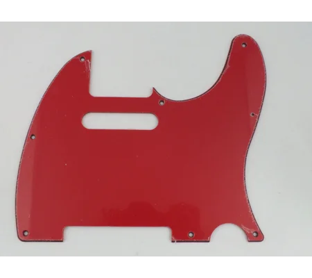 Red 3 ply Scratch Plate pickguard to fit USA/Mex 8 hole TELECASTER
