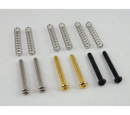 2 Humbucker Pick Up height adjustment screws Chrome, Black or Gold