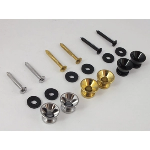 STRAP PINS for Electric or Bass Guitar in Chrome, Black or Gold