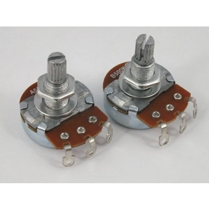 LARGE Full SIZE POTS Log A or Linear B 500k 250k Vol & Tone Potentiometers 15mm shaft