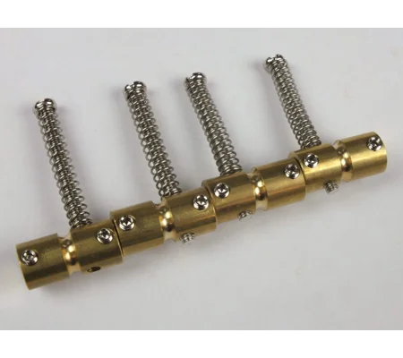 4 Brass Bridge Saddles for Jazz & Precision style Bass Guitars