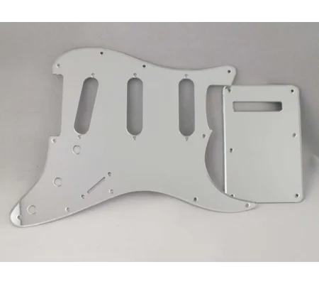 Silver Mirror SSS Scratch Plate Pickguard SET for Stratocaster