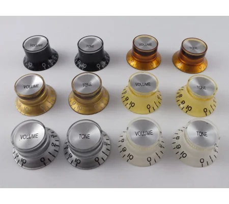 Bell REFLECTOR KNOBS Top Hat 6 Colours for Gibson style guitars