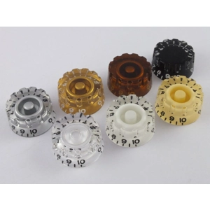 2 Knurled Speed Dial Knobs for USA Gibson Guitars in 7 Col..