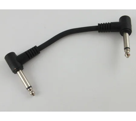 Heavy duty Patch Lead 15cm Right Angled Moulded 1/4” Jacks