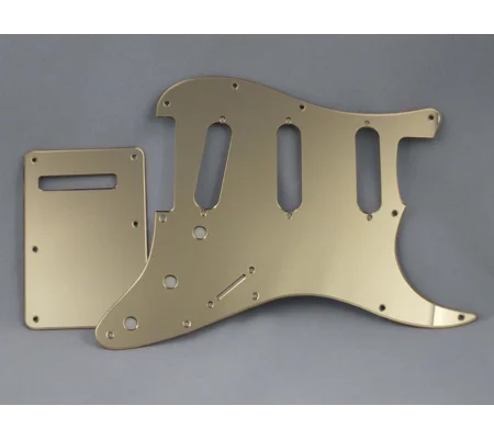 Gold Mirror SSS Scratch Plate Pickguard SET for Stratocaster