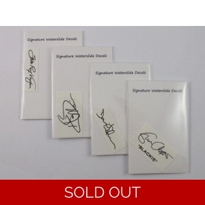 Guitarists Artists Signature Model Waterslide Decals guita..