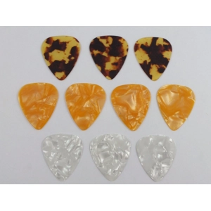 10 TEAR DROP Plectrums 5 Colours Celluloid