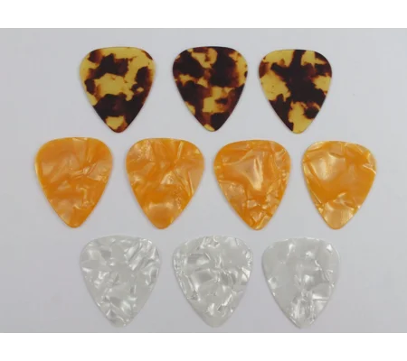 10 TEAR DROP Plectrums 5 Colours Celluloid