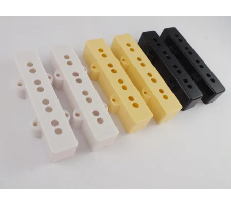 Pickup Covers in Black or White for Jazz Bass matched pairs or single