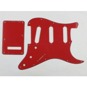 RED 3 Ply RBR SSS SCRATCH PLATE SET Pickguard to fit USA/Mex STRATOCASTER Strat