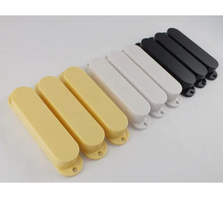 3 Closed Single Coil Pickup Covers Gloss for Stratocaster guitar in 3 colours