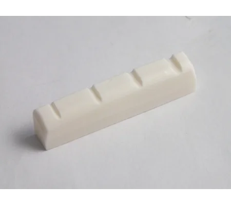 40mm Bone Nut Flat Base + pre-cut string slots for 2 a side 4 STRING BASS guitar