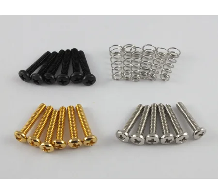 6 Domed Pickup height adjustment screws + Springs 3 Colours