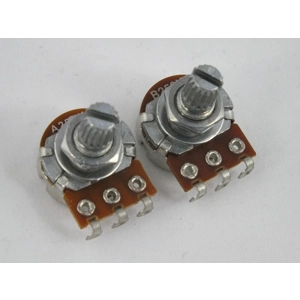 MINI POTS Log A or Linear B 250k & 500k Volume Tone Potentiometers 15mm shaft