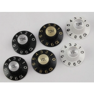 WITCH HAT Knobs 1 VOL & 1 TONE Gold USA Gibson correct style 3 colours