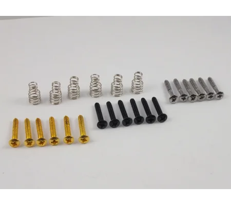 6 Counrersunk Pickup Height Adjustment Screws + Springs 3 Colours