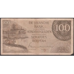 Netherlands Indies 100 Gulden 1946 3 LETTER