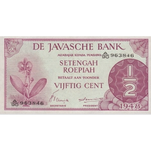 Netherlands Indies 50 cents 1948