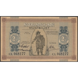 Netherlands Indies 2 1/2 gulden 1940 muntbiljet