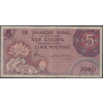 Netherlands Indies 5 gulden 1946 Violet/Purple