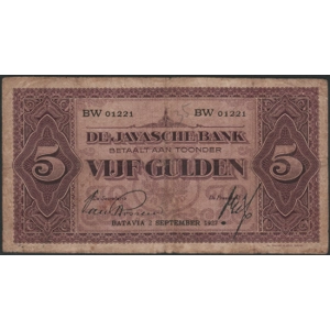 Netherlands Indies 5 gulden 1927 Coen II - SOLD - SOLD