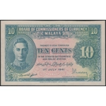 Malaya 10 cents 1941