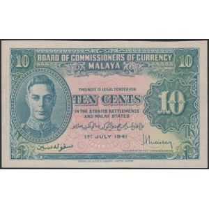 Malaya 10 cents 1941