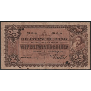 Netherlands Indies 25 gulden 1930 COEN II - SOLD
