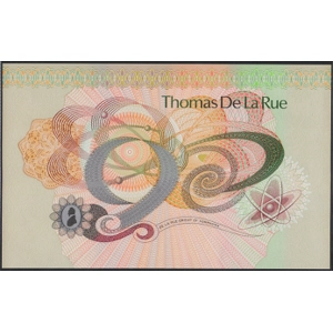Promotional Note issued by Security Printers Thomas De la Rue