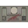 Netherlands Indies 200 gulden 1930's Wayang SPECIMEN - SOLD - SOLD - SOLD - SOLD