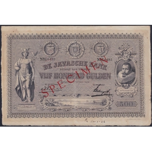 Netherlands Indies 500 gulden 1916 SPECIMEN - SOLD - SOLD - SOLD