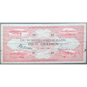 Suriname 10 gulden 1940 - SOLD - SOLD - SOLD - SOLD