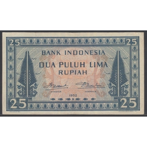 Indonesia 25 Rupiah 1952