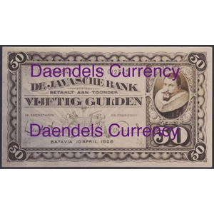 Netherlands Indies 50 gulden 1926 COEN II design drawing photograph