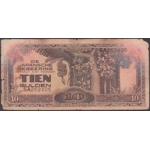 Netherlands Indies 10 Gulden 1942, Japanese Invasion Money JIM