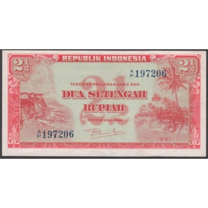 Indonesia 2 1/2 Rupiah 1951