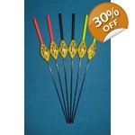 SRG013 Pack of 6 High Quality Pole Floats Diamond Margin Fiberglass Stem Vario..