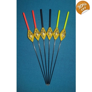 SRG013 Pack of 6 High Quality Pole Floats Diamond Margin Fiberglass Stem Various Sizes Available