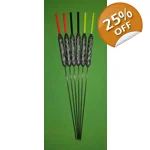 SRG009 Pack of 6 High Quality Pole Floats Pencil Carbon Stem Various Sizes Ava..